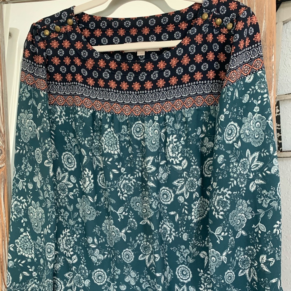 🍁Transition to Fall - Loft Paisley Blouse🍁